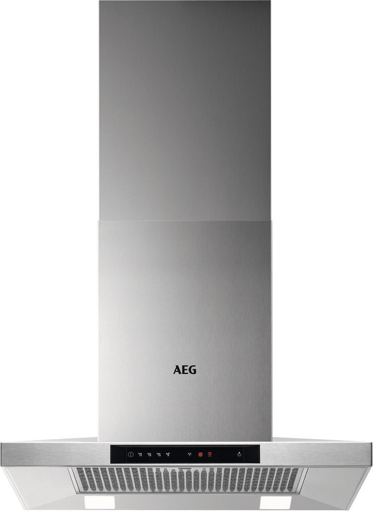 AEG DKB5660HM 60cm Chimney Cooker Hood, Stainless Steel, A Rated