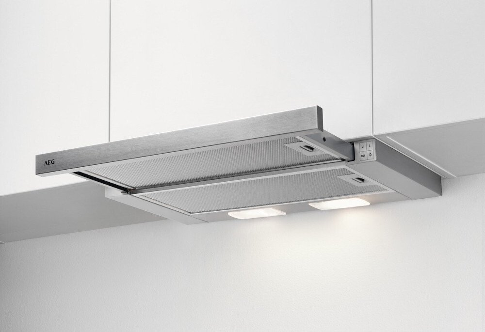 AEG DPB3632S Telescopic Cooker Hood - 410 m3/h Extraction - Ducted/Recirculating - Stainless Steel - 2 Year Warranty DPB3632S 5000