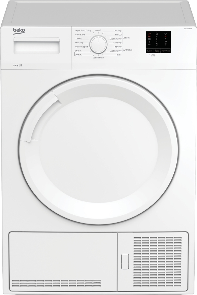 Beko White Dtkce80021 8Kg Freestanding Condenser Tumble Dryer - Image 5