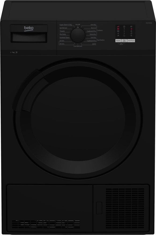 Beko DTLCE70051B Condenser Tumble Dryer, Black, B Rated