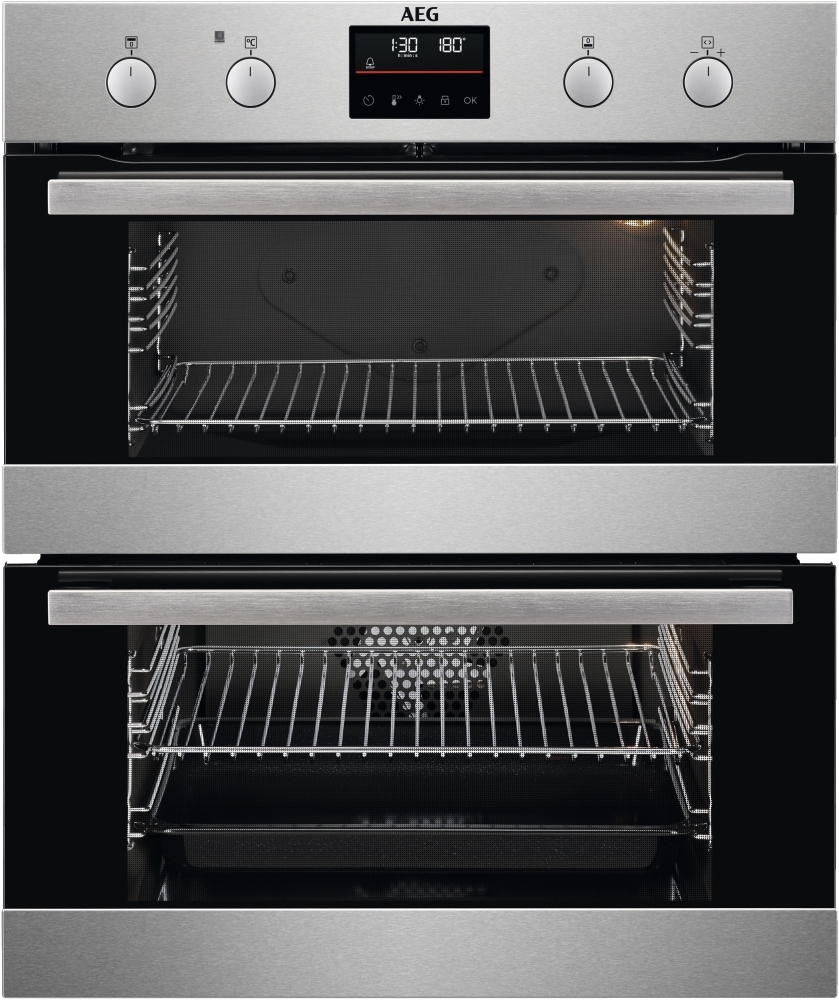 AEG DUB535060M 6000 SurroundCook Built-Under Electric Double Oven - 96L Total Capacity - Stainless Steel DUB535060M 6000 SurroundCook