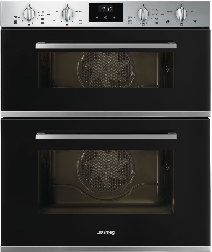 Smeg Built-Under Electric Double Oven, Stainless Steel, A/B Rated - DUSF400B