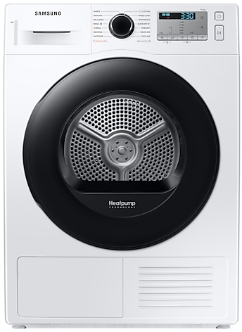 Samsung White Dv90ta040ah Series 5 Optimaldry Heat Pump Tumble Dryer
