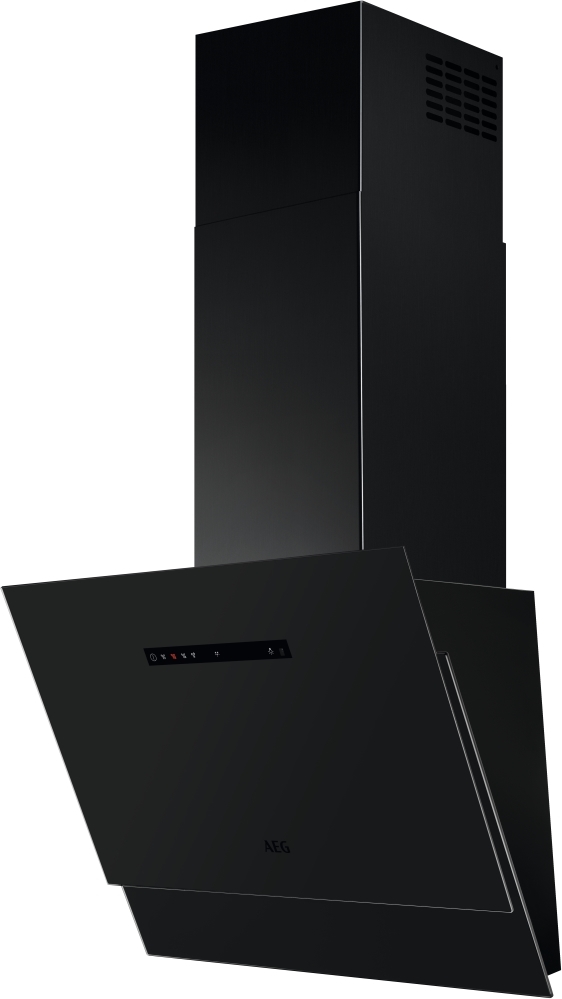 Aeg DVE5671HR 60cm Matt Black Glass Designer Screen Hood, Touch on Glass, LED Lighting, 3+2intensiv - Image 2