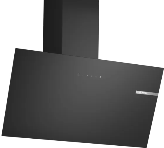 Bosch DWK85DK60B 80cm Chimney Cooker Hood - 430 m3/h Extraction Rate - Ducted/Recirculating - Black DWK85DK60B Series 2