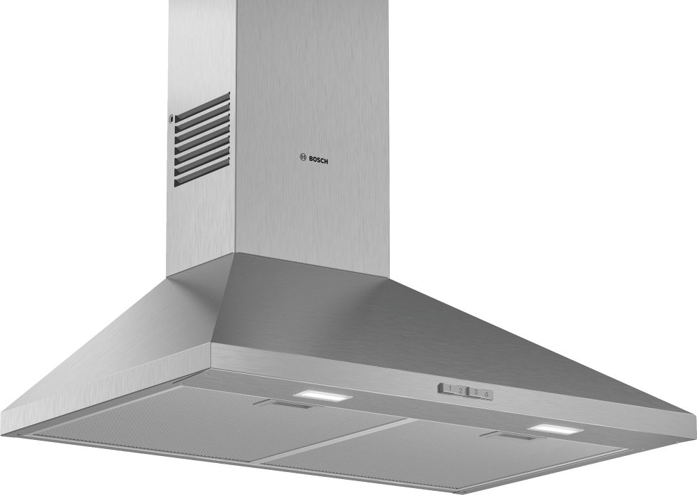 Bosch DWP74BC50B Series 2 75cm Chimney Cooker Hood, Brushed Steel, C Rated