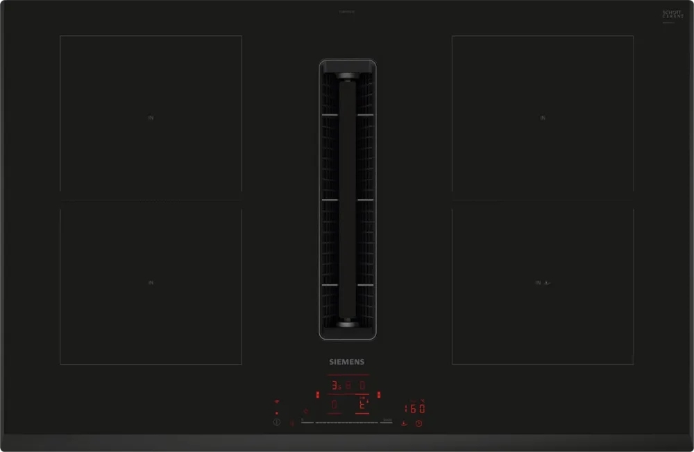 Siemens ED851HQ26E iQ500 80cm Induction Hob - Black - touchSlider - combiZone ED851HQ26E iQ500