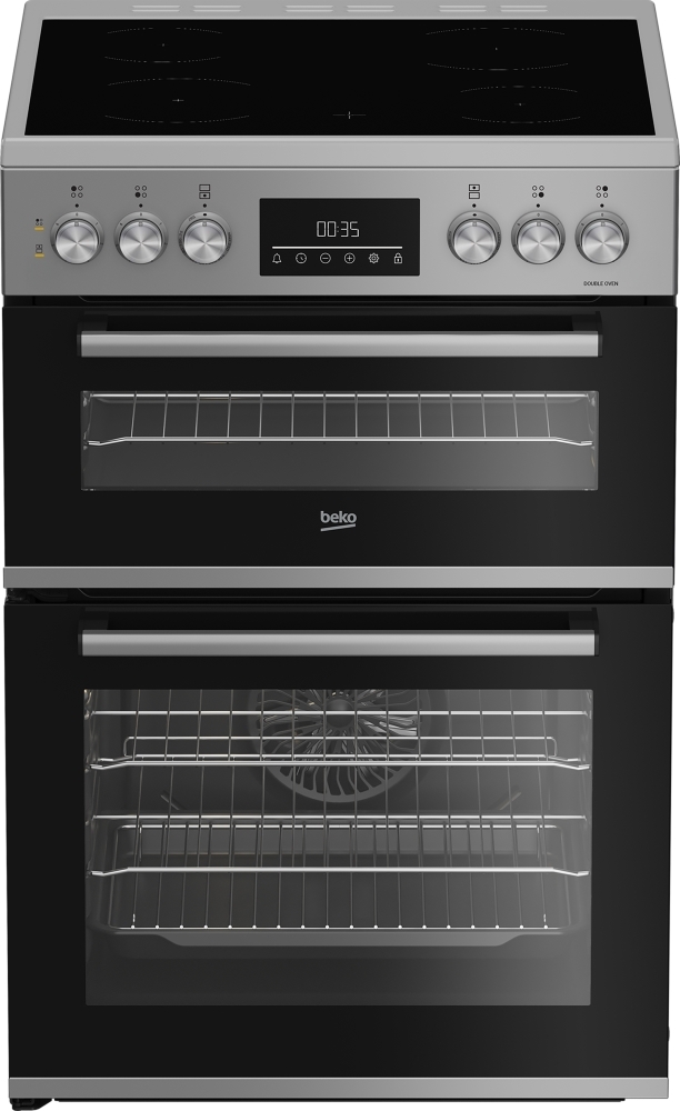 Beko EDC6731S Ceramic Electric Cooker with Double Oven
