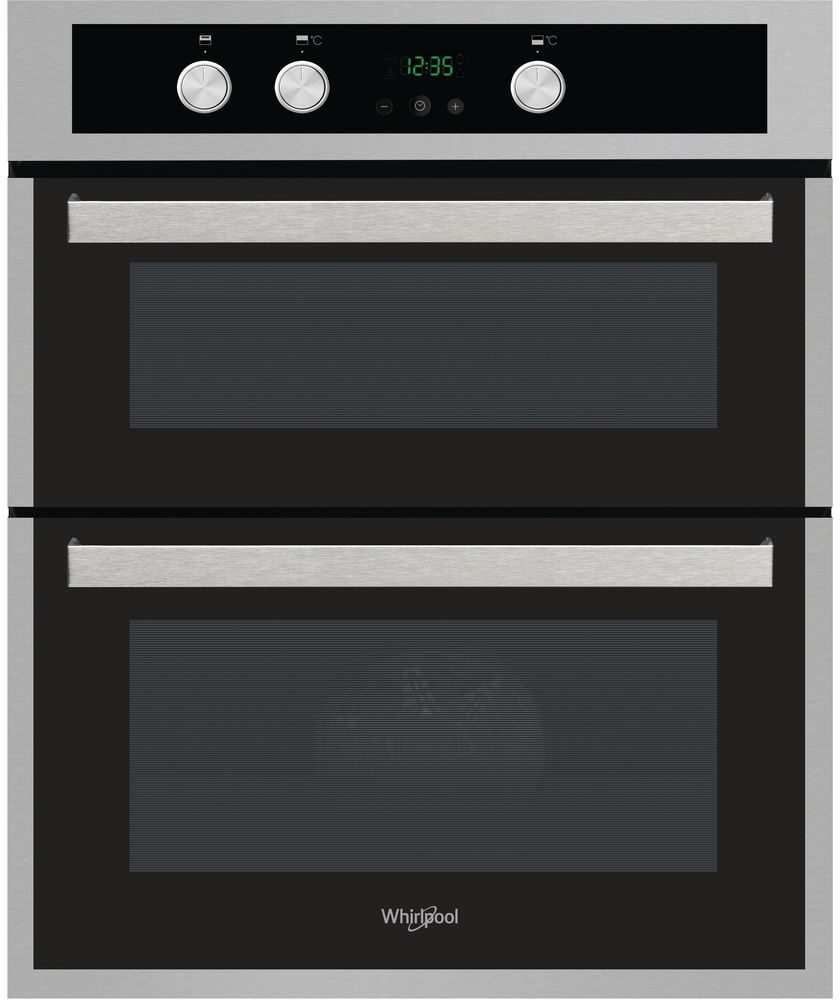 Whirlpool AKL 307 IX Built-Under Electric Double Oven, Inox & Black