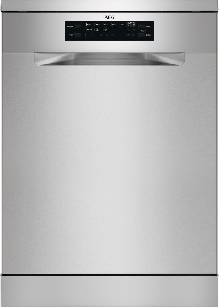AEG FFB64627ZM Dishwasher, 13 Place Settings, Stainless Steel, C Rated, Freestanding