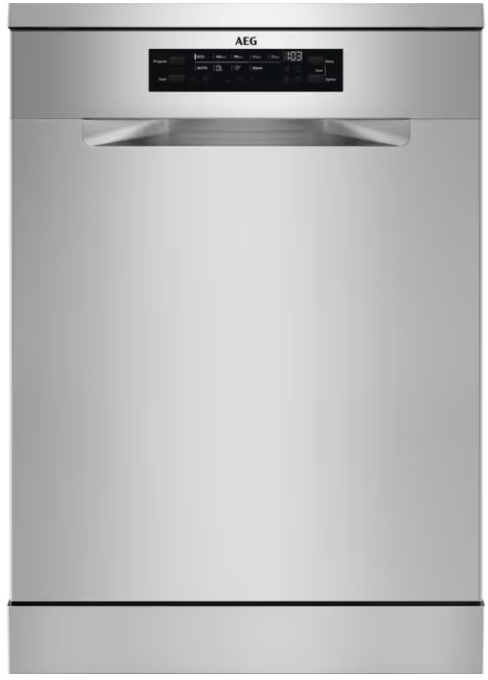 AEG FFB75727PM Dishwasher 60cm Full Size Freestanding 14 Place Settings B Rated Extra Silent Adjustable Basket