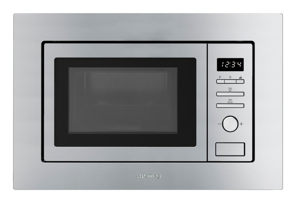 Smeg FMI017X Classic Built-In Microwave with Grill, Stainless Steel