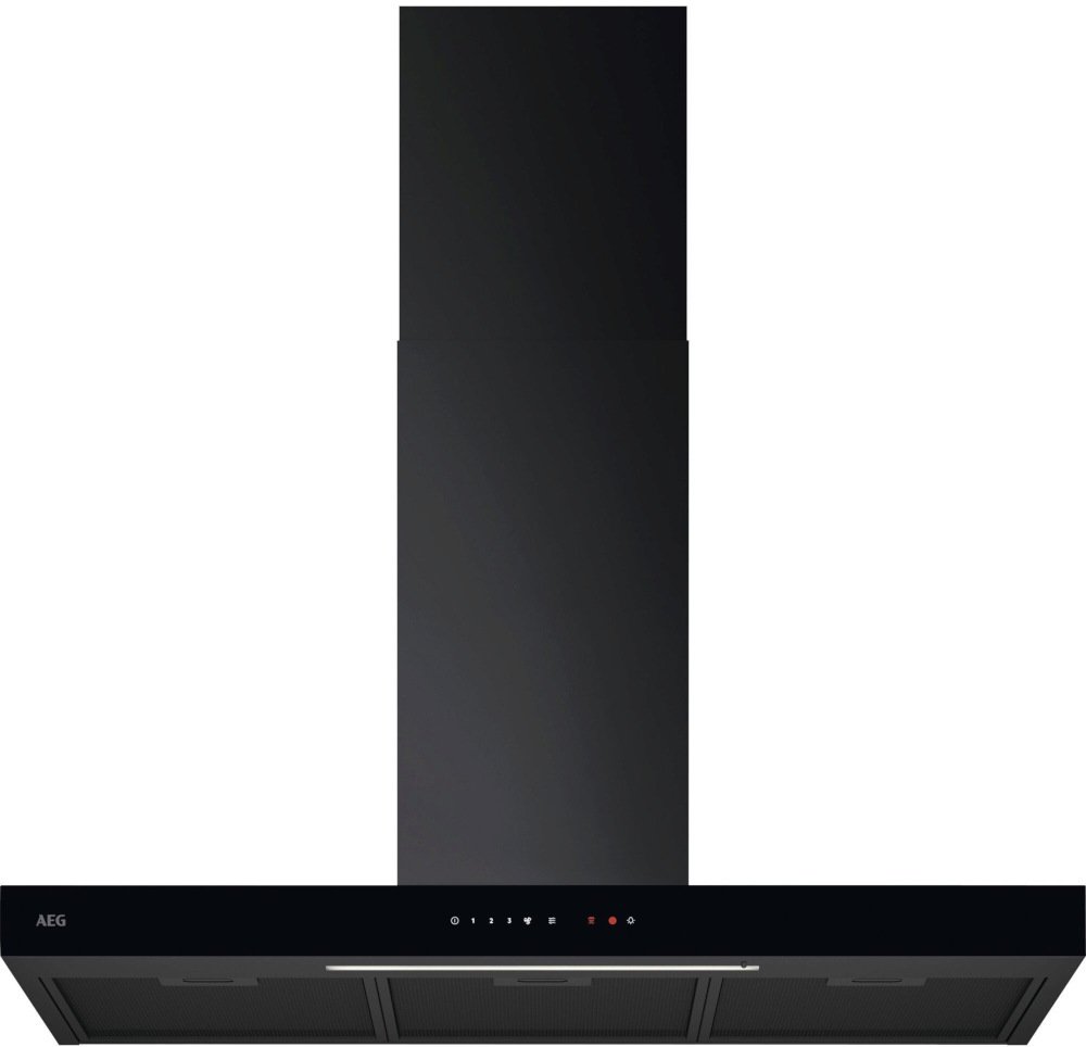 AEG GB67D91HB 90cm Chimney Cooker Hood - 730 m³/h Extraction - Black - Electronic Touch Controls GB67D91HB