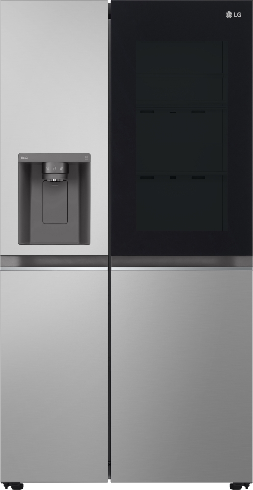 LG InstaView GSGV80PYLL American Fridge Freezer - Plumbed Ice and Water Dispenser - Silver GSGV80PYLL InstaView