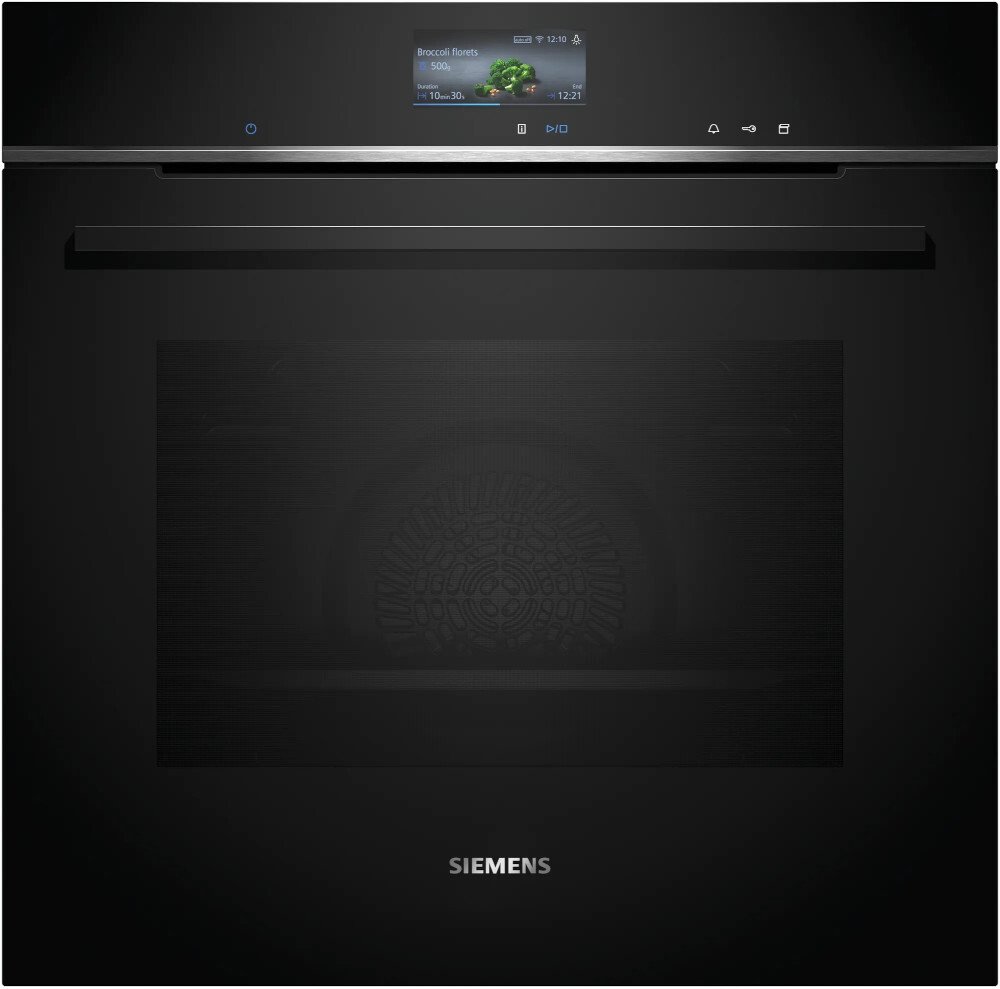 Siemens iQ700 HR776G1B1B Built-In Electric Single Oven - 71L Capacity - Home Connect - Black HR776G1B1B iQ700