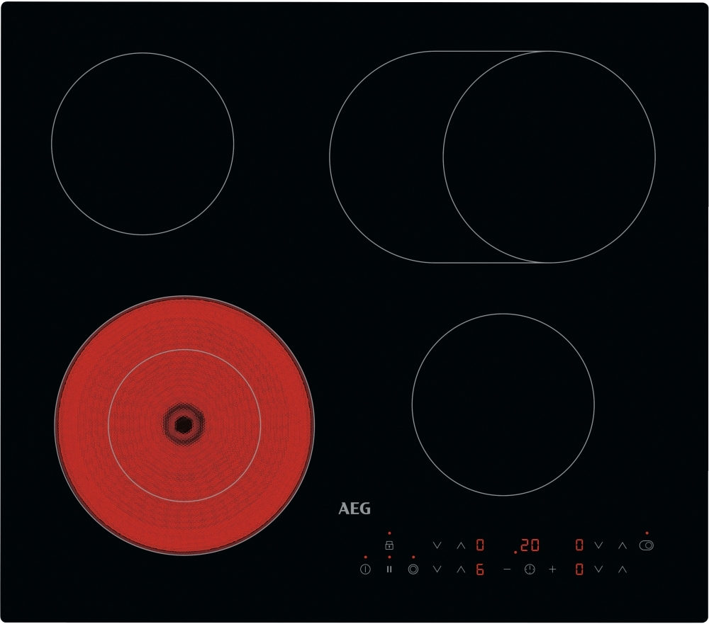 AEG Ceramic Hob HRX64360CB Black HRX64360CB Exclusiv