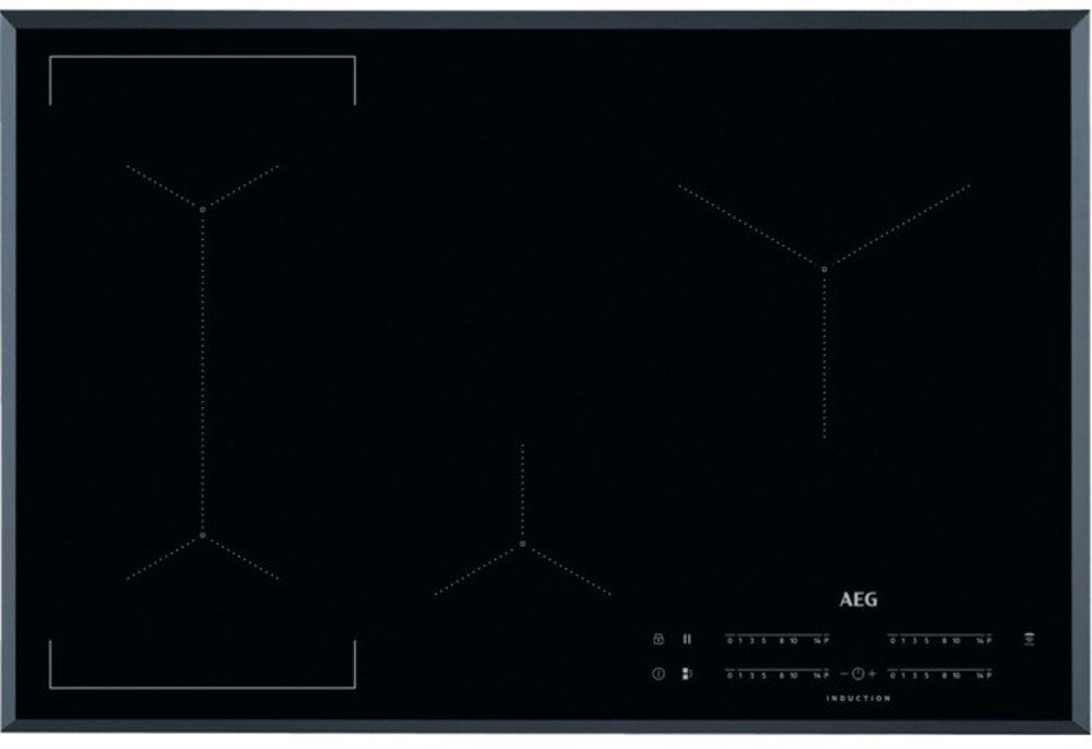 AEG IKE84441FB Bridge Induction Hob, Black with Bevelled Sides