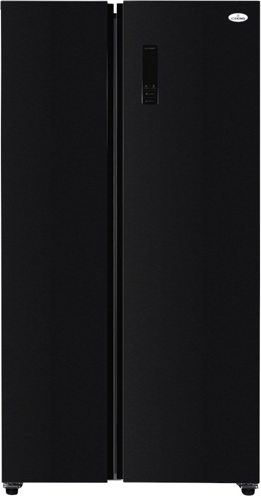 IceKing IKSBS442BK American Fridge Freezer - Black - Non-Plumbed - Freestanding IKSBS442BK