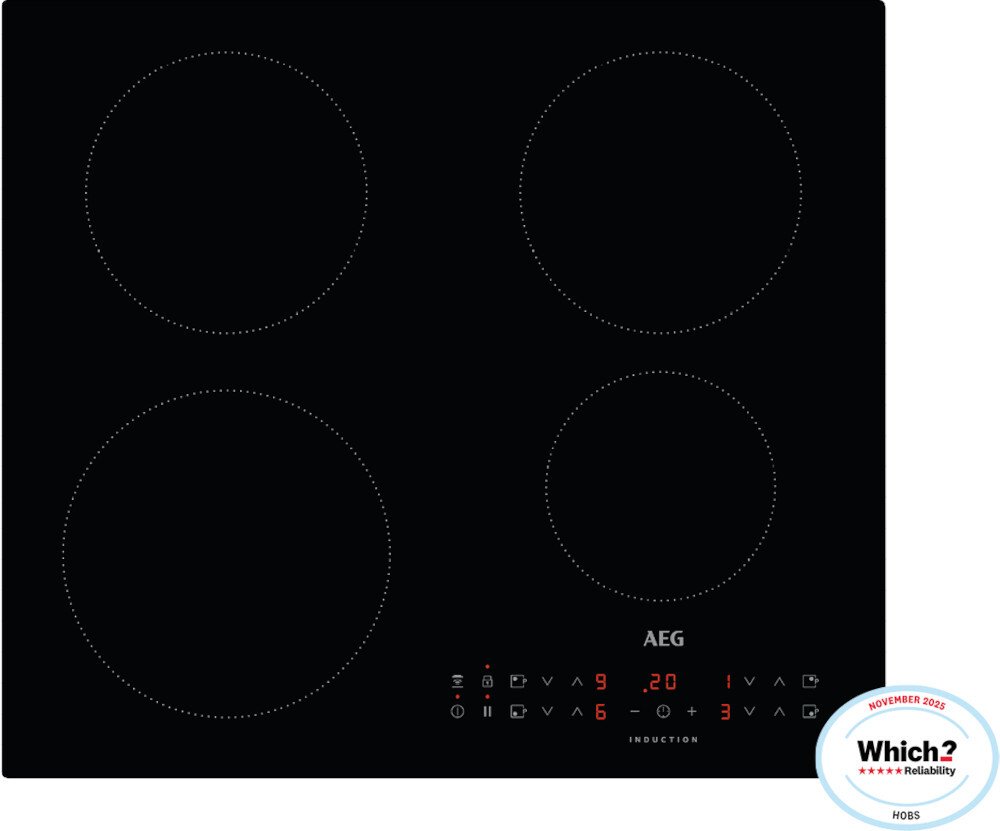 AEG IKX64301CB 3000 Series 60cm 4 Zone Induction Hob - Black IKX64301CB 5000