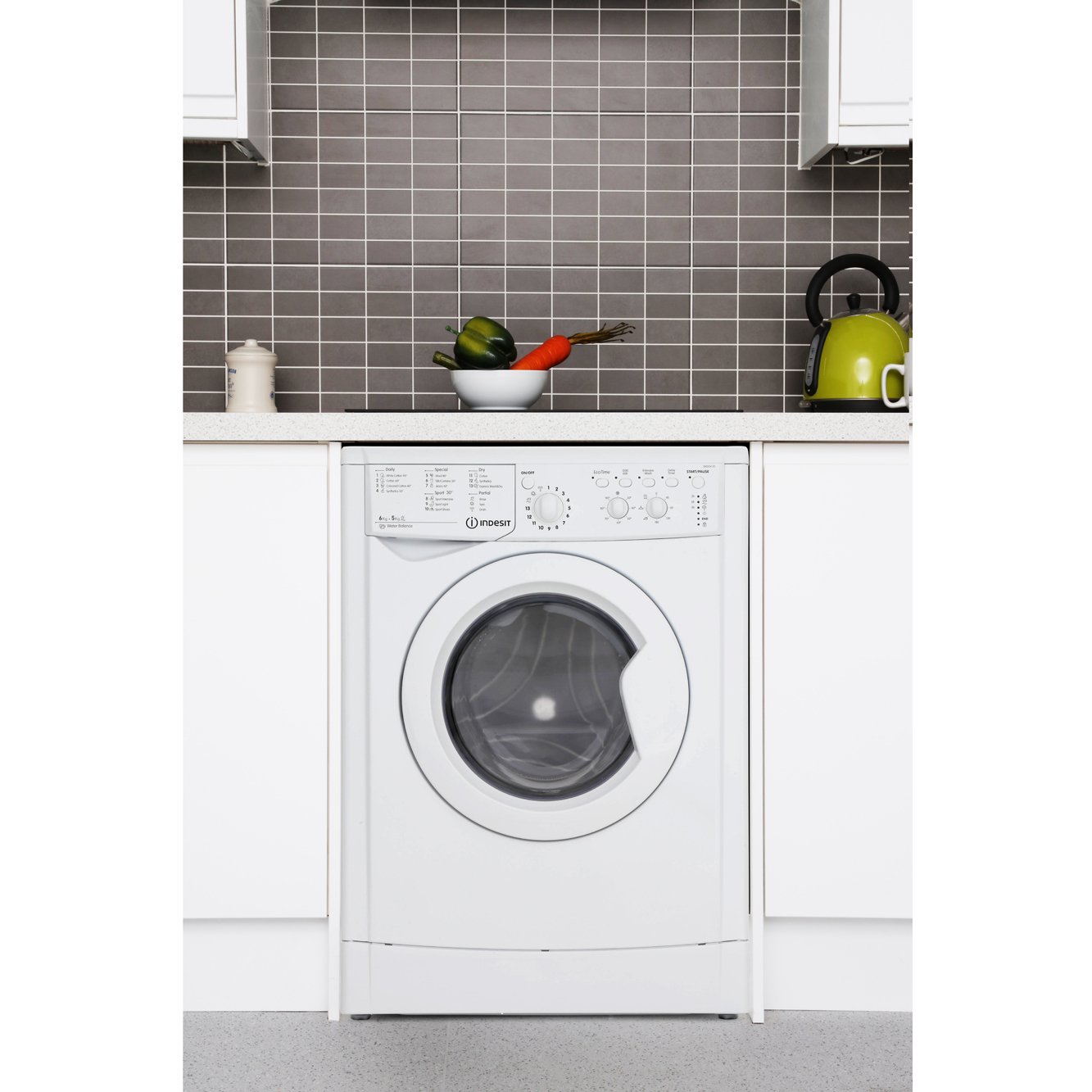 Buy Indesit Start IWDC6125 Washer Dryer (IWDC6125) White Marks