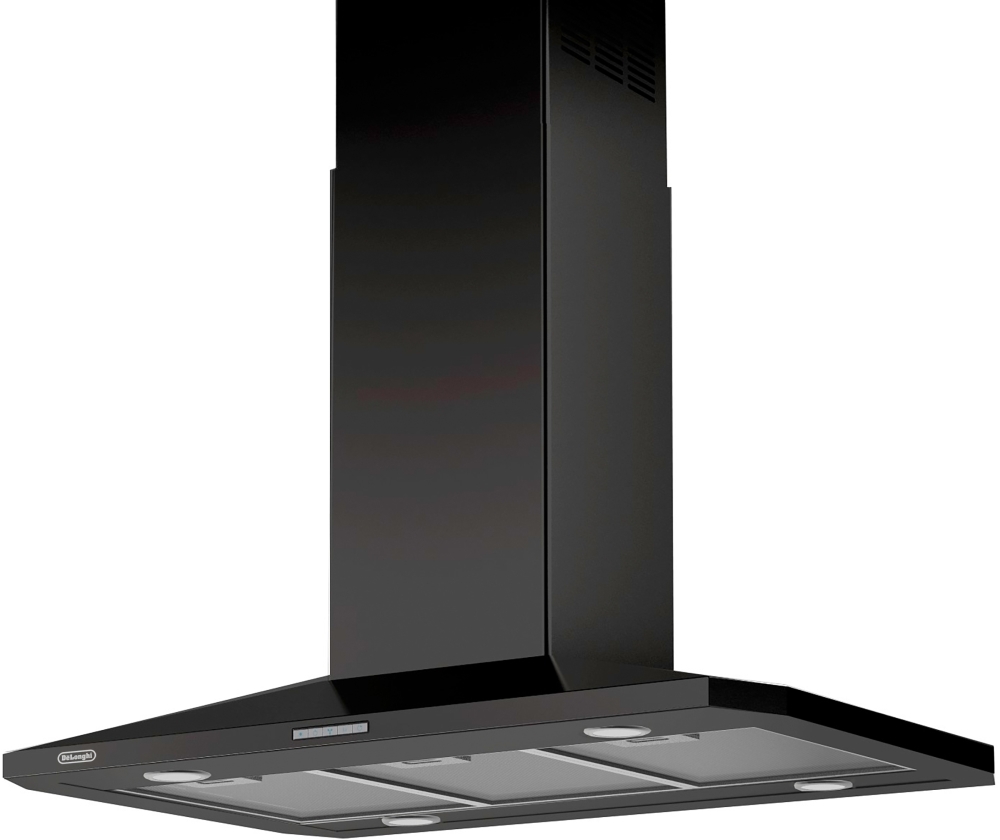 DeLonghi KA190BL 60cm Chimney Cooker Hood, Black, A+ Rated