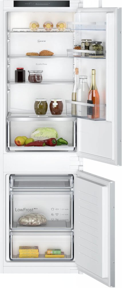 Neff KI5862SE0G N50 Low Frost Integrated Fridge Freezer, Sliding Hinge, 60/40