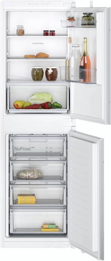 Neff N30 Ki7851se0g Integrated 50/50 Fridge Freezer - Sliding Hinge, White - Image 4