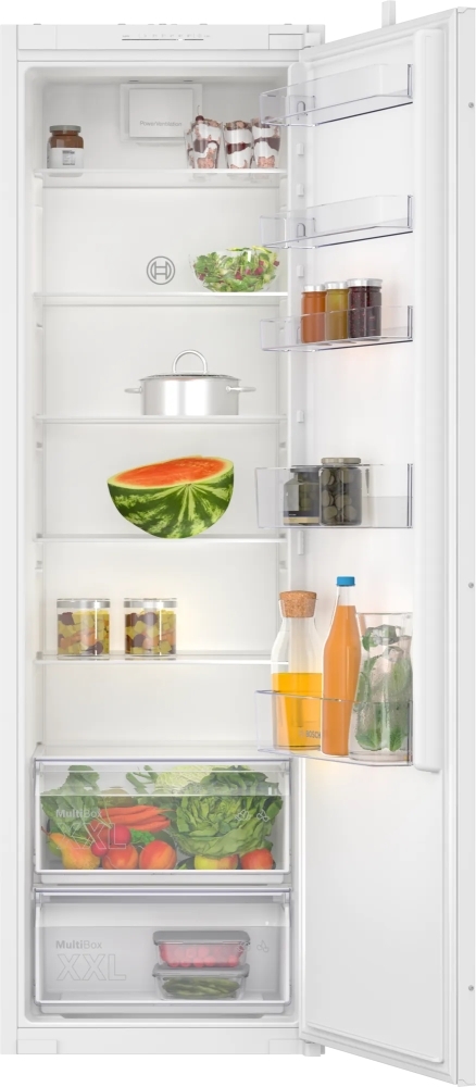 Bosch KIR81NSE0G Series 2 Built-In Larder Fridge - 310L Net Capacity - White - E Energy Rating KIR81NSE0G Series 2