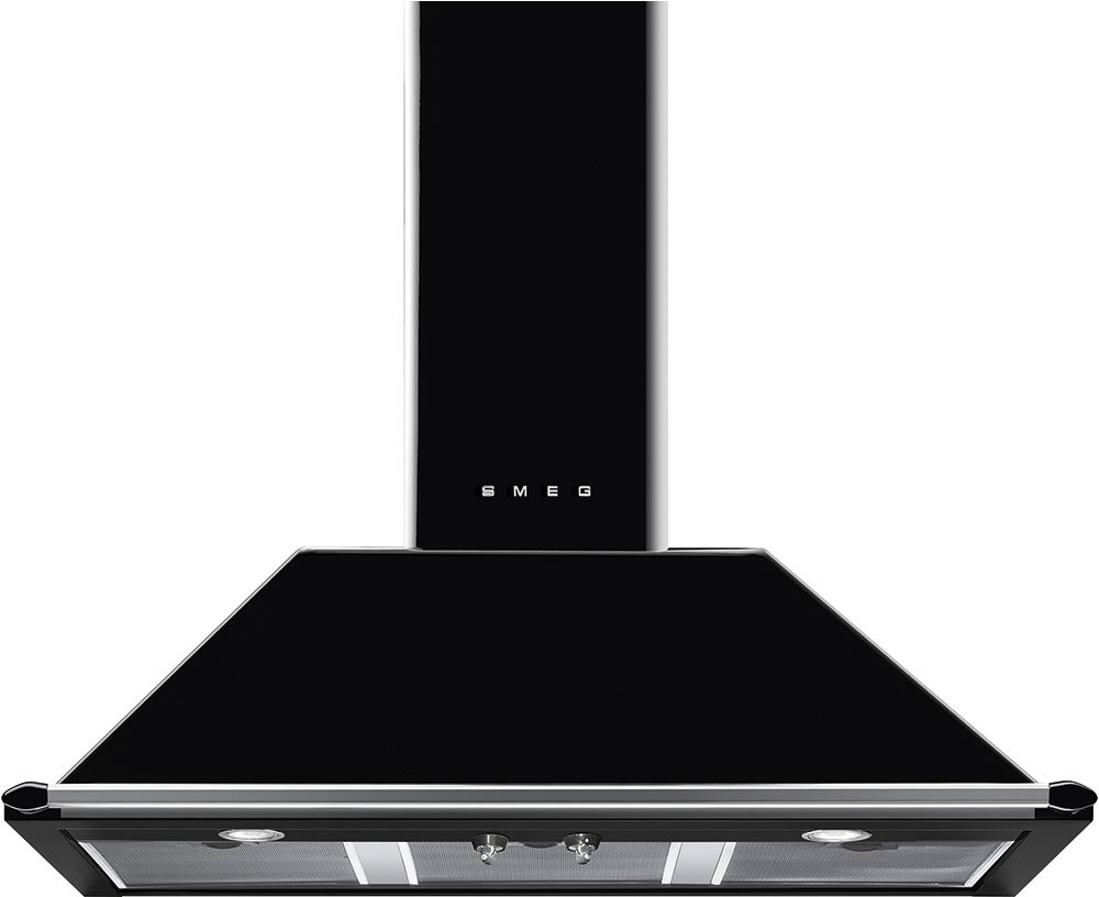 Smeg Victoria KT100BLE 100cm Chimney Cooker Hood - Black - 787 m³/h Extraction KT100BLE Victoria