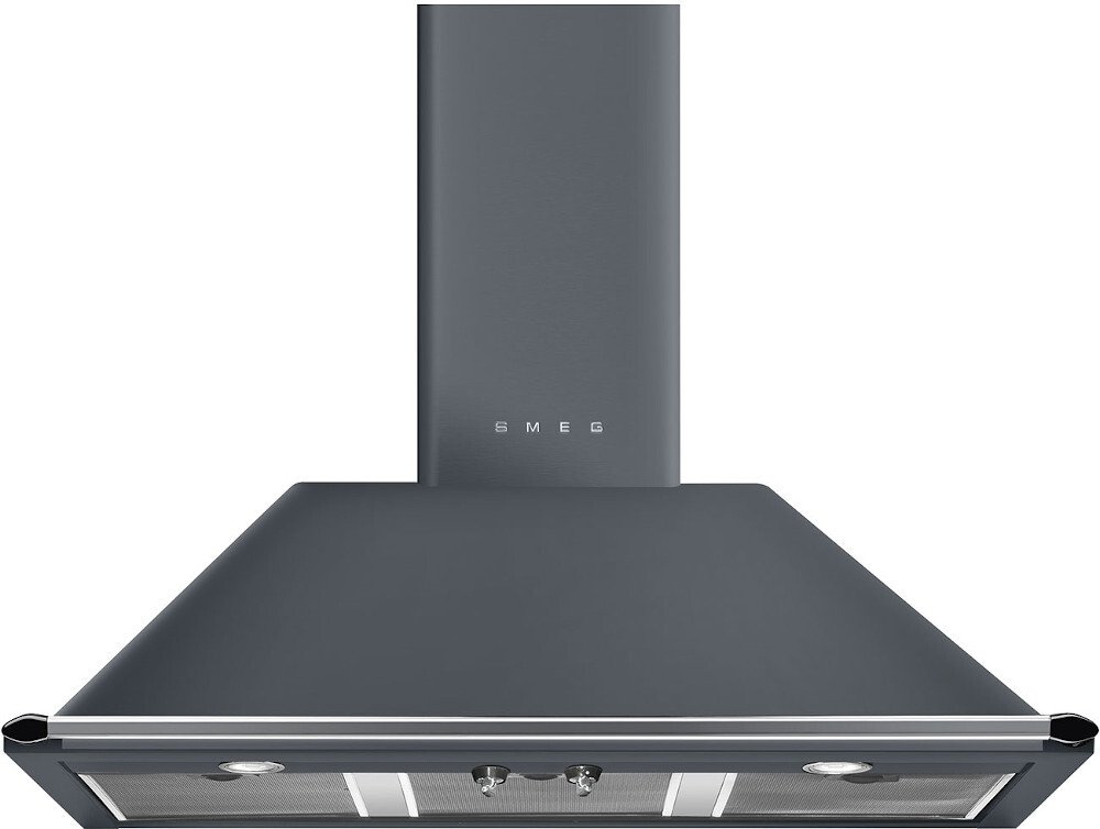 Smeg Victoria KT100GRE 100cm Chimney Cooker Hood - Grey - 820 m3/h Extraction KT100GRE Victoria