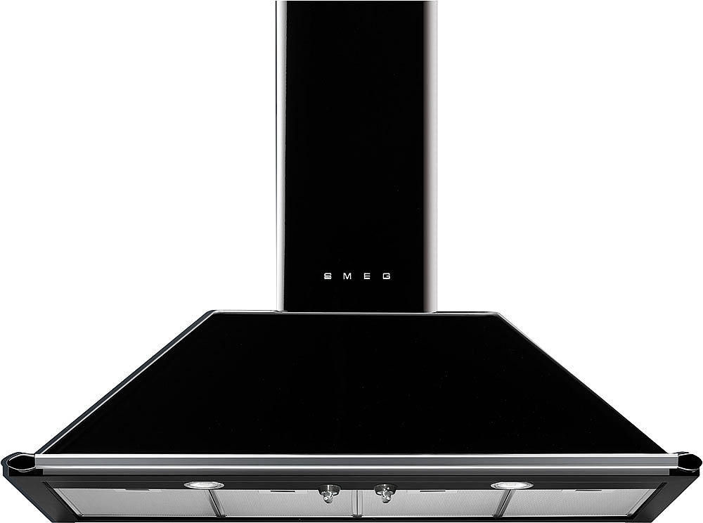 Smeg Victoria 110cm Black Chimney Cooker Hood - KT110BLE - 554 m³/h Extraction Rate - Ducted/Recirculating - LED Lighting KT110BLE Victoria