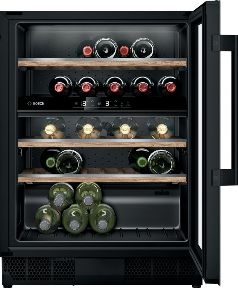 Bosch KUW21AHG0G Series 6 Integrated Wine Cooler, Black