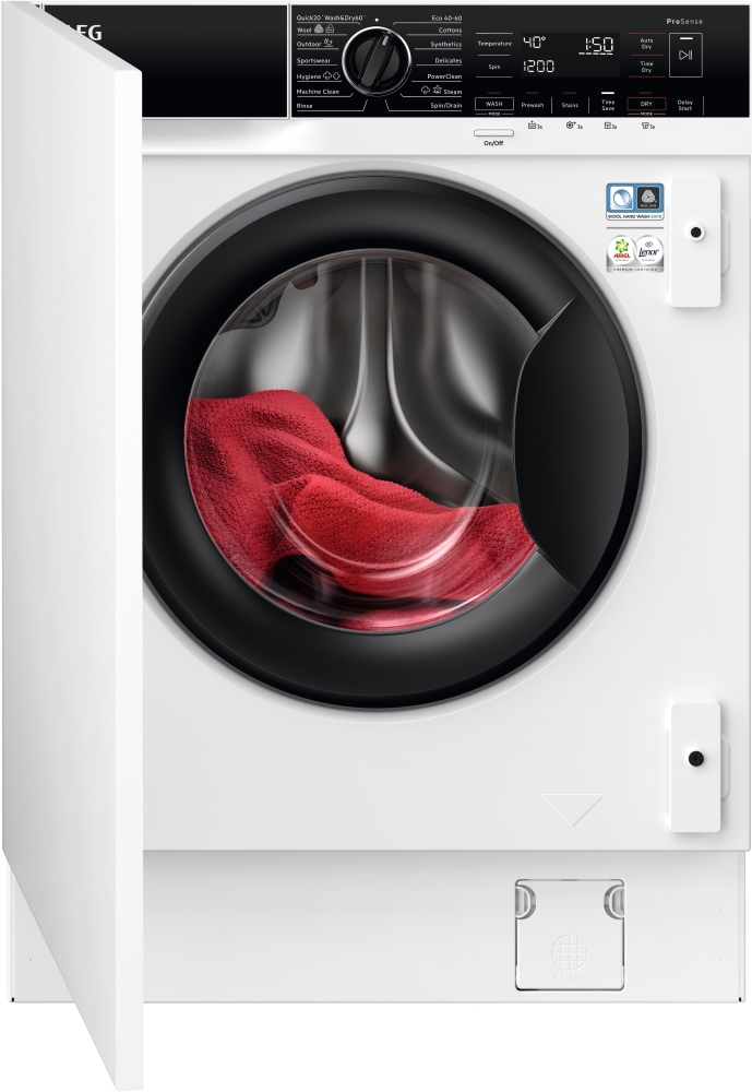 Photos - Integrated Washing Machine AEG L8WE84636BI 