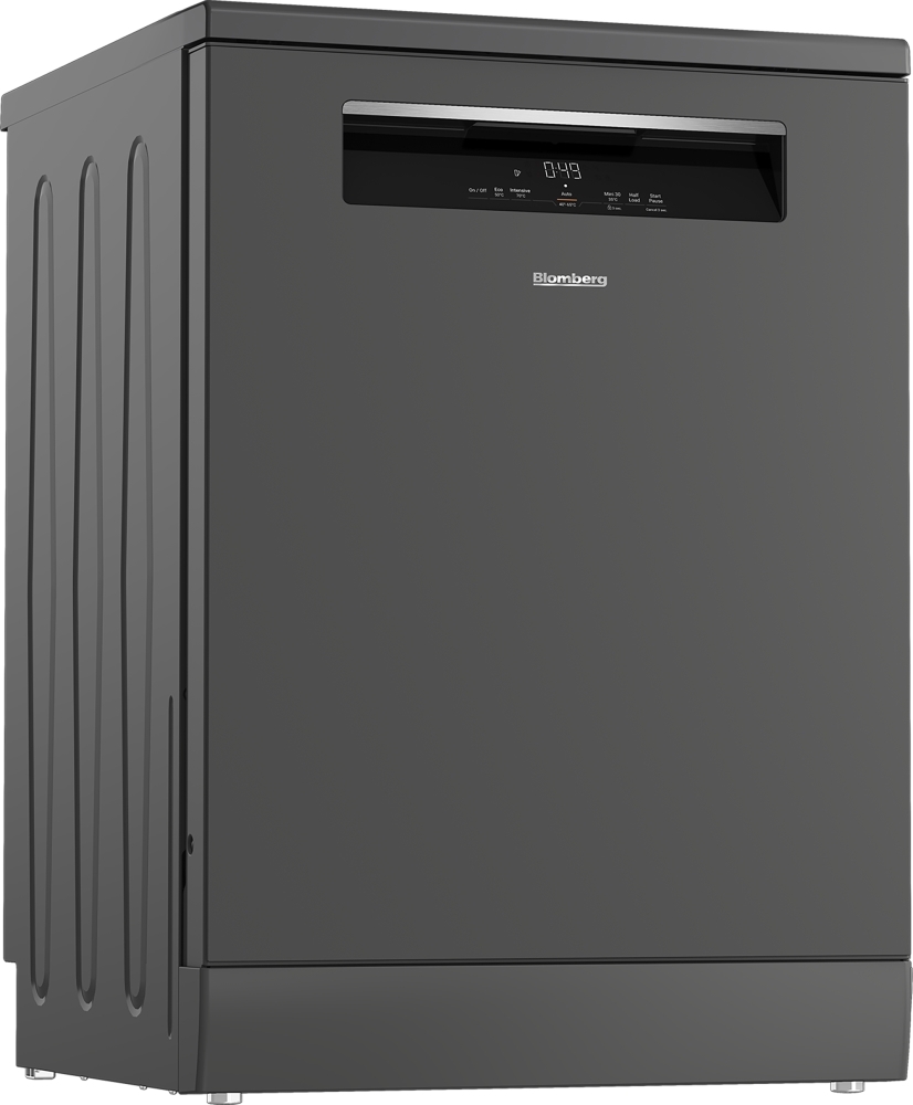 Blomberg LDF53400G Freestanding Dishwasher, 15 Place Settings, Grey, Height Adjustable Basket and Additional Cutlery Tray