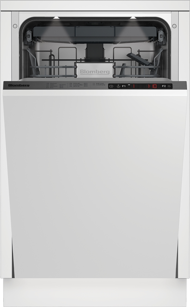 Blomberg LDV02320 Dishwasher 45cm Slimline Integrated 10 Place Settings D Rated Quick Wash Adjustable Basket