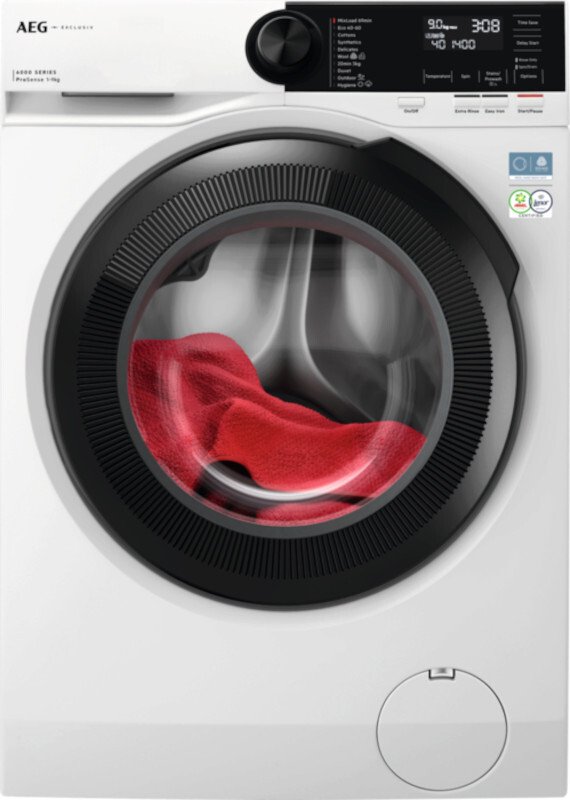 AEG LFR62944B Washing Machine 9kg 1400 Spin White A Rated Freestanding LFR62944B 6000 ProSense� Exclusiv