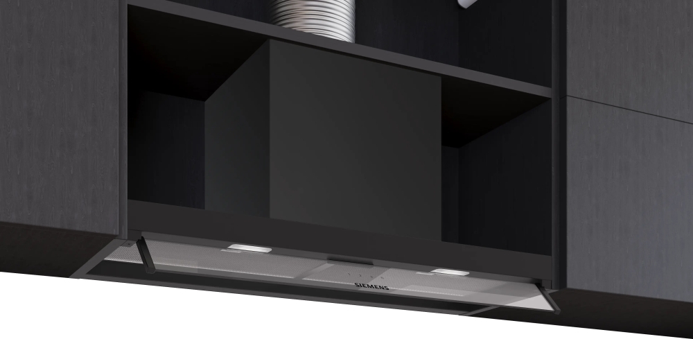 Siemens Integrated Cooker Hood - Black - 582 m3/h Extraction Rate LJ85BCC60B iQ300