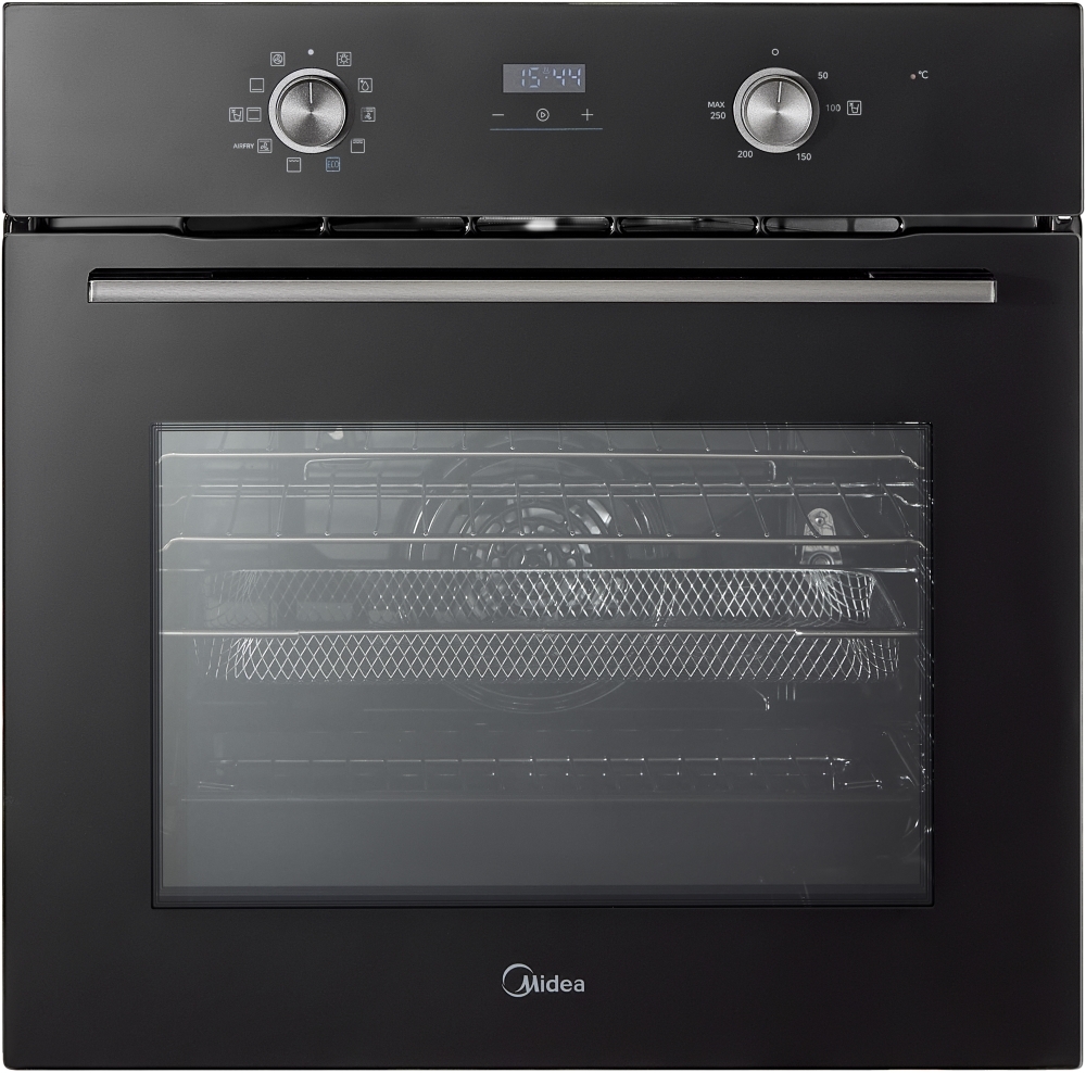 Midea 71L, 60cm Wide, Single Electric Built-in Fan Oven with Air Fry, 12 Oven Functions, Aqua Clean, LED Display, Convection, ECO, MultiLevel Cooking, Color Black - MBO65M90D2-BK - Image 3