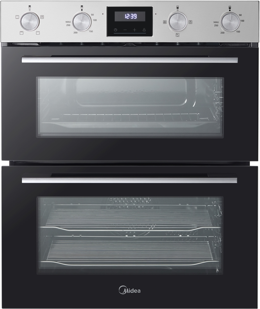 Midea - MBOD50M3AD0-SS - Built-Under Electric Double Oven - 38L and 54L Capacity - Stainless Steel MBOD50M3AD0-SS