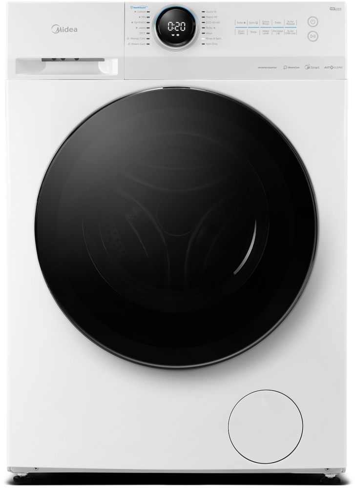 Midea MF20EW90WB Freestanding Washing Machine 9kg 1300 Spin A Rated White