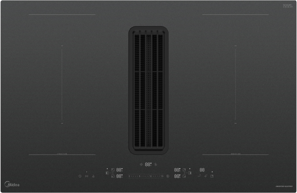 Midea - MIH7480Y225GKH1 - Vented Induction Hob - 80cm - Black MIH7480Y225GKH1