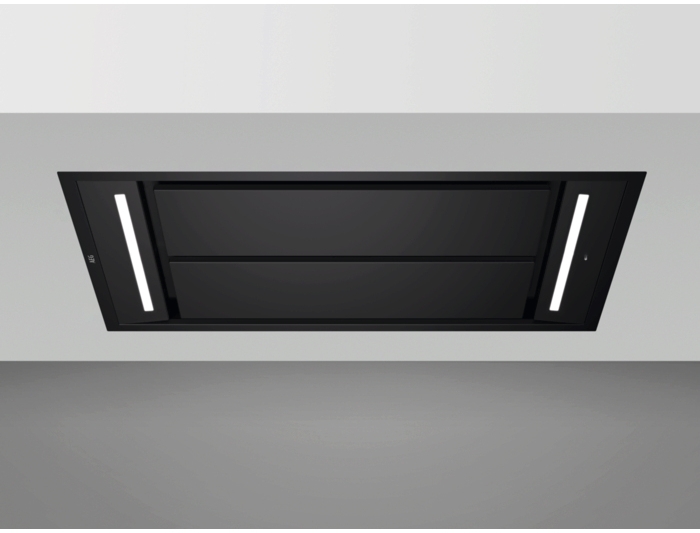 AEG NDC7791SB Ceiling Extractor Fan - 90cm Width - Black - 730 m³/h Extraction Rate - Ducted/Recirculating NDC7791SB