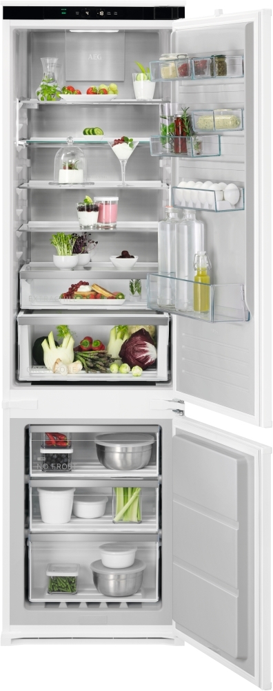 AEG NSC8M191DS Integrated Fridge Freezer - 207L Fridge Capacity - 62L Freezer Capacity - Frost Free - TwinTech No Frost - White NSC8M191DS