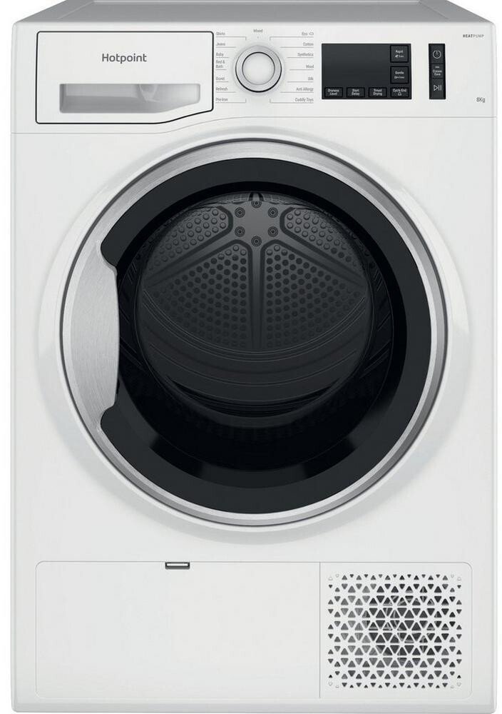Hotpoint NTSM1182SKUK Heat Pump Tumble Dryer, White Marks Electrical