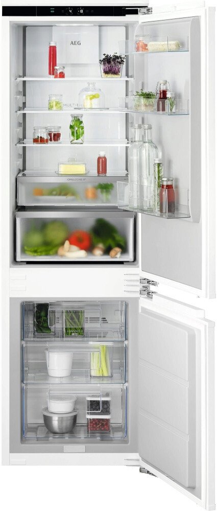 AEG OSC7C181DF No Frost Integrated Fridge Freezer, Fixed Hinge, D Rated, Freestanding