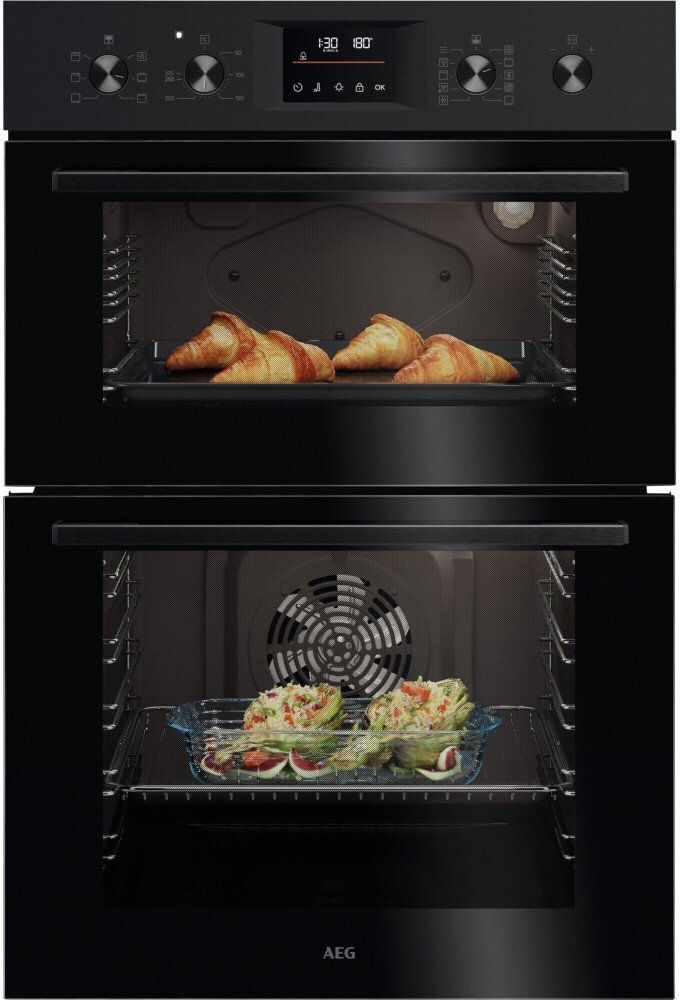 AEG - OU5CP40B - Built-In Electric Double Oven - 42L/61L Capacity - Black OU5CP40B