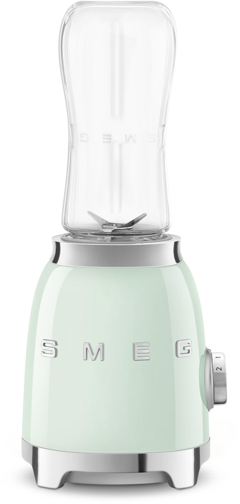 Image of Smeg PBF01PGUK Retro 50’s Style Personal Blender, 2 x Bottles-To-Go, 2 Speed Settings, 600ml, 300W, Pastel Green