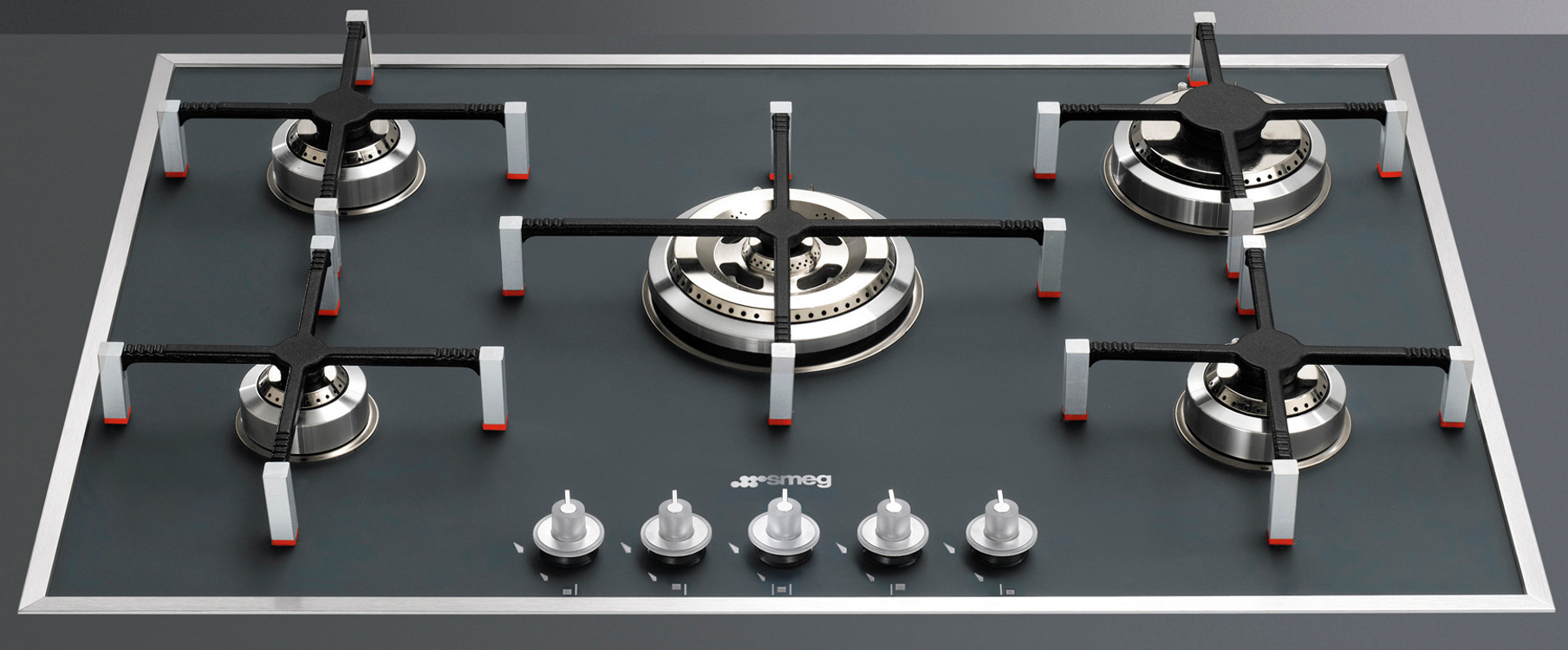 Buy Smeg Linea PVA7501 5 Burner Gas Hob (PVA7501) Dark Graphite