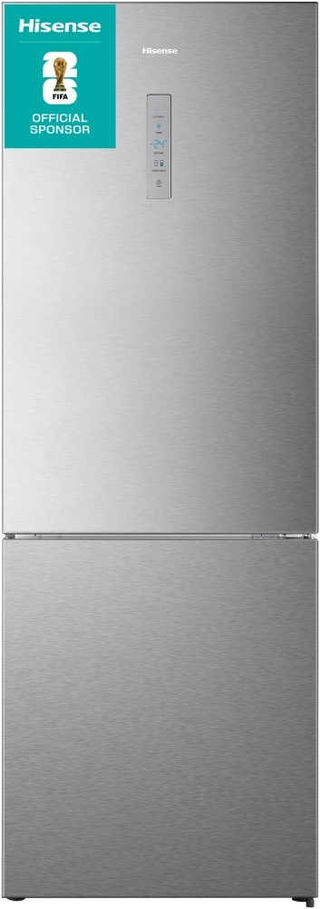Hisense RB645N4BIE Total No Frost Fridge Freezer - 495L Total Capacity - Stainless Steel - E Energy Rated RB645N4BIE