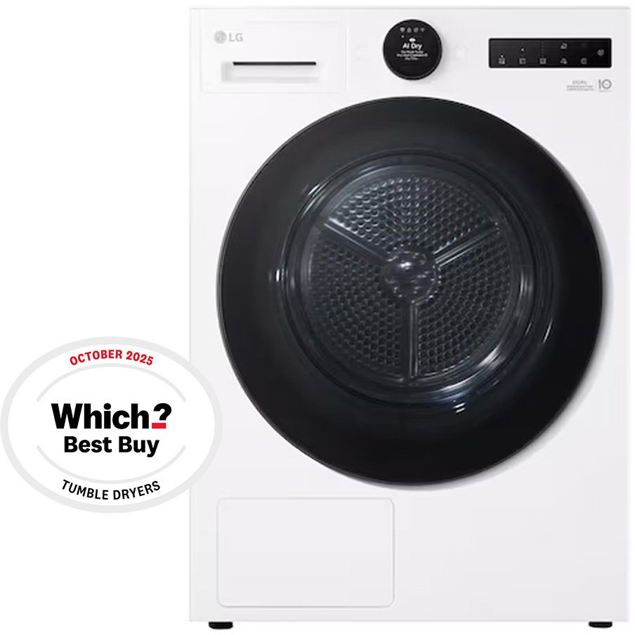 LG RHX7009TWB Heat Pump Tumble Dryer 9kg White RHX7009TWB